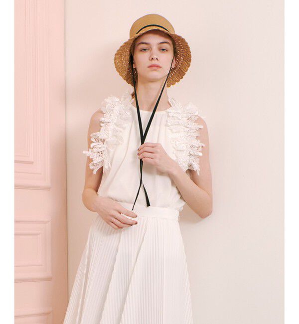 LOULOU WILLOUGHBY「【LOULOU WILLOUGHBY】アームレースプルオーバー」|ニット・セーター|