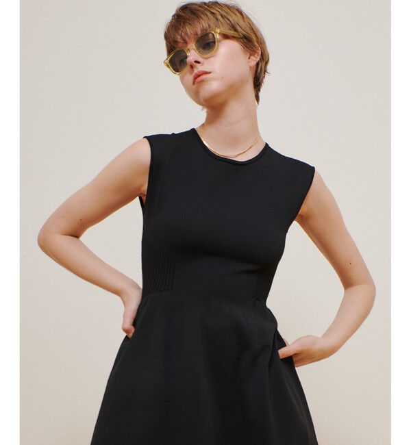 allureville「◇ウエストマークリブワンピース」|ワンピース|