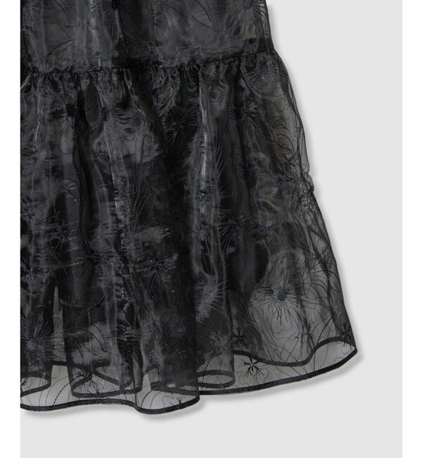 LOULOU WILLOUGHBY「【LOULOU WILLOUGHBY】オーガンジーフラワー刺繍スカート」|スカート|