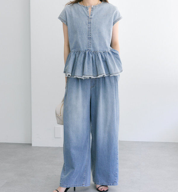  「【25th】綿麻デニムイージーパンツ」|その他|