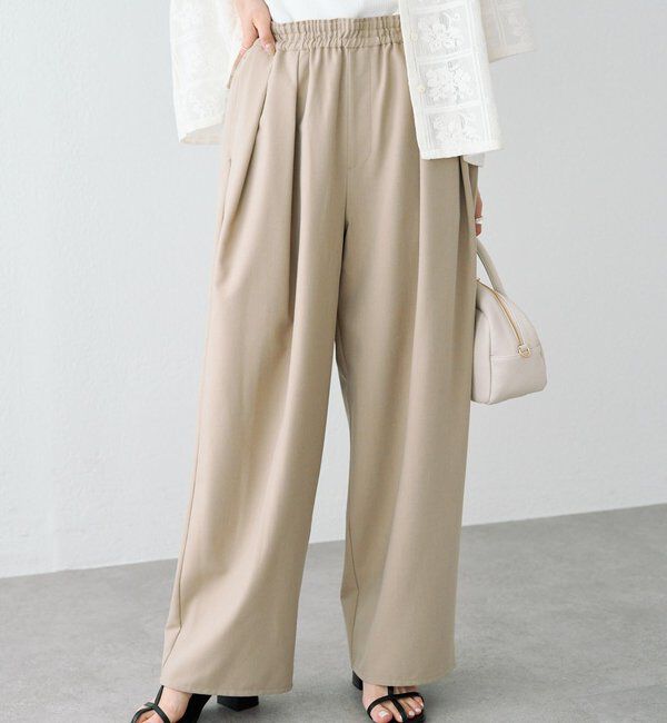  「【新色追加】ツータックウエストゴムストレッチパンツ」|その他|