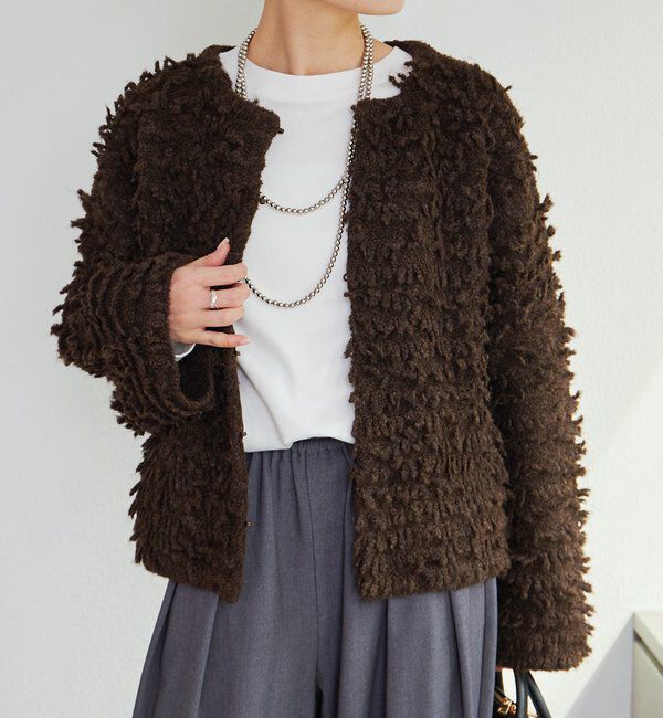  「ループフリンジニットカーディガン」|カーディガン|