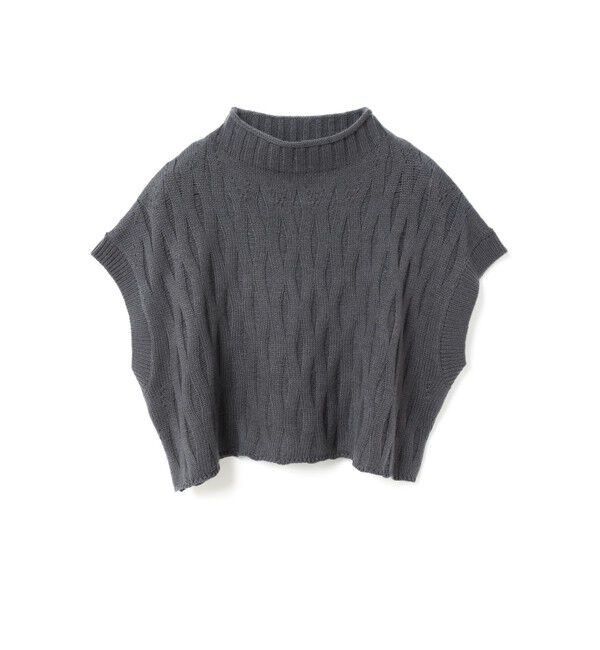 mizuiro ind「mizuiro ind パターン編みショートベスト」|ベスト・ジレ|