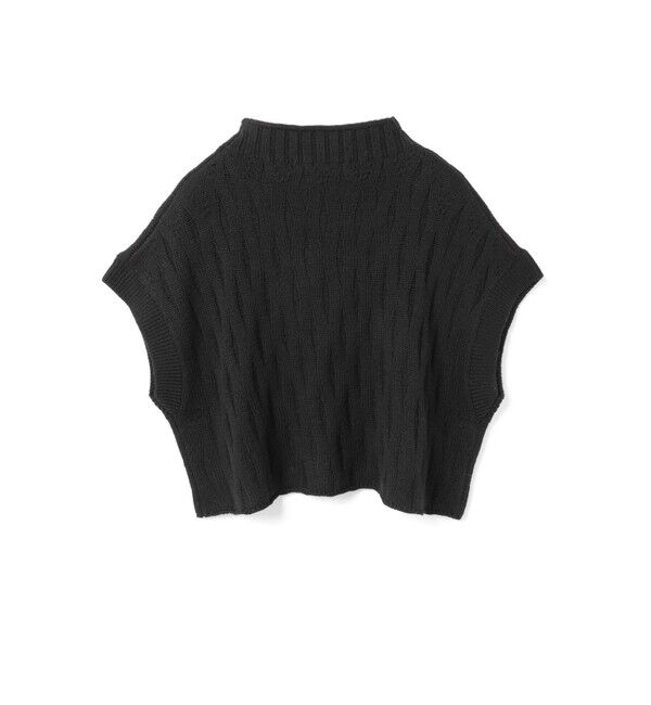 mizuiro ind「mizuiro ind パターン編みショートベスト」|ベスト・ジレ|