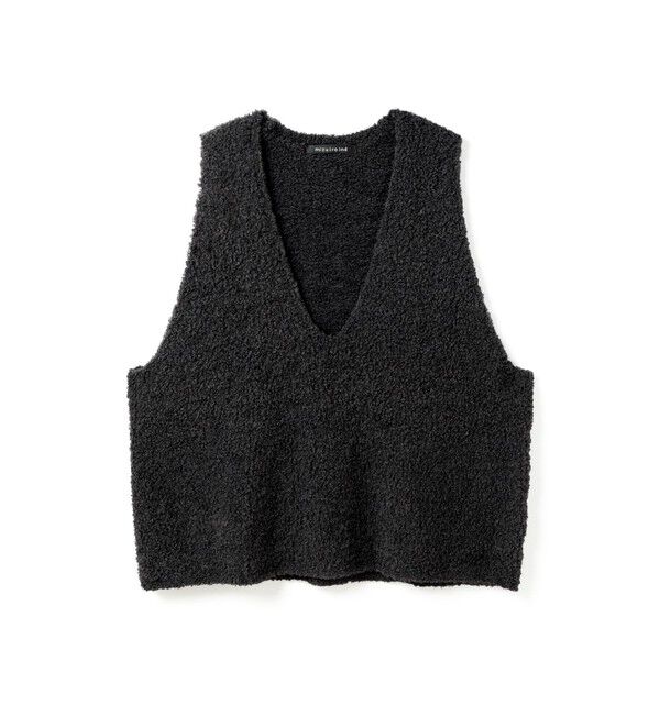 mizuiro ind「mizuiro ind へアリーVネックベスト」|ベスト・ジレ|