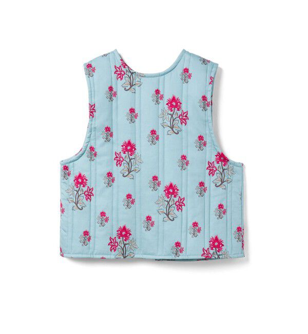 mizuiro ind「mizuiro ind 2WAYプリントキルティングベスト」|ベスト・ジレ|