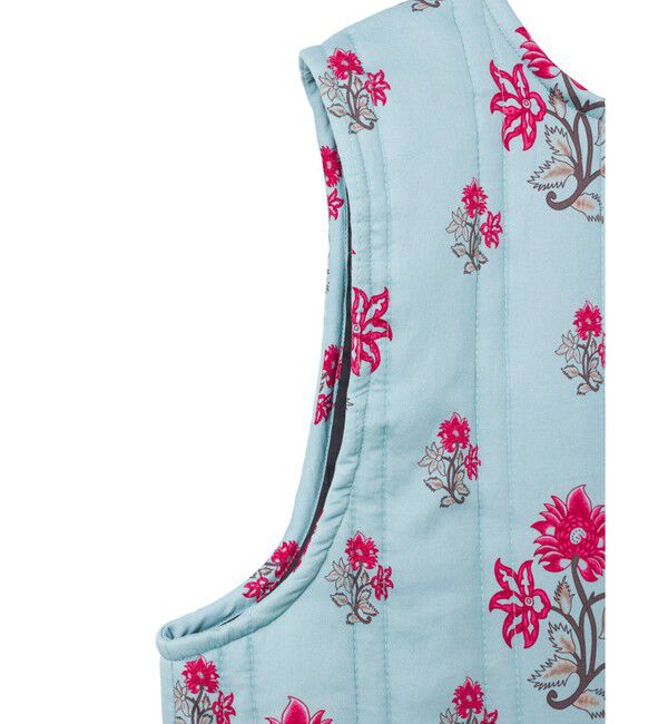 mizuiro ind「mizuiro ind 2WAYプリントキルティングベスト」|ベスト・ジレ|