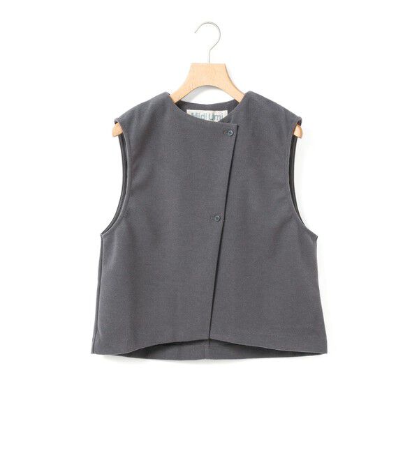 MidiUmi「MidiUmi フランネルタッチベスト」|ベスト・ジレ|グレー
