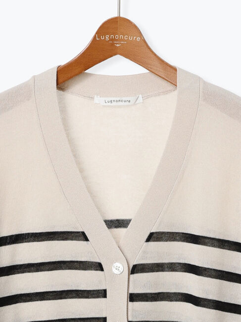Lugnoncure「【接触冷感】無地/柄アソートVネックカーディガン」|カーディガン|