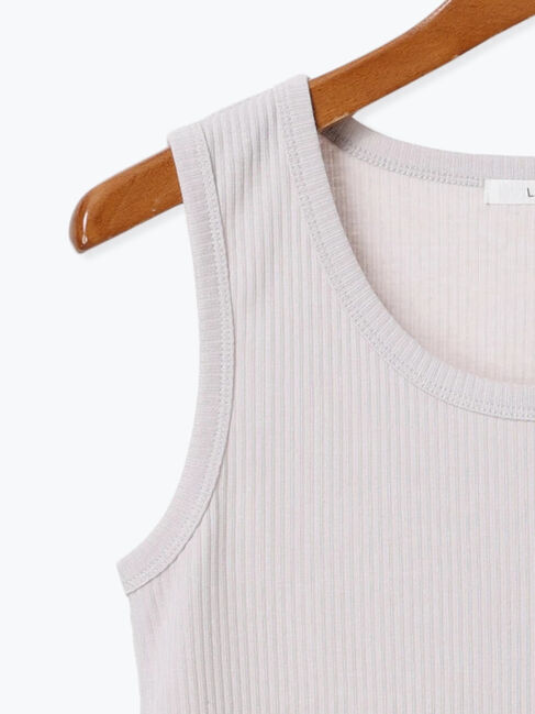 Lugnoncure「【抗菌防臭】リブクルーネックタンクトップ」|タンクトップ|