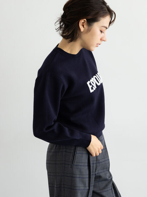 Te chichi「【宮本茉由着用】サガラ刺繍ロゴニット」|ニット・セーター|