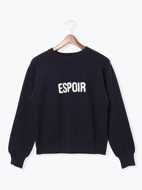 Te chichi「【宮本茉由着用】サガラ刺繍ロゴニット」|ニット・セーター|