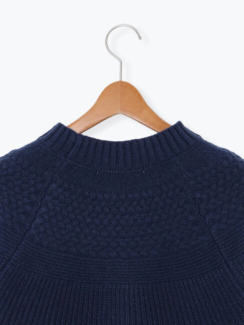 Lugnoncure「ピーチヤーン求心柄編みニット」|ニット・セーター|