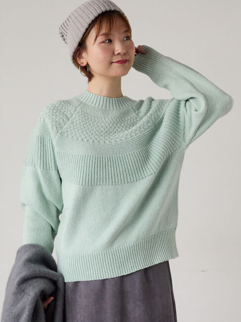 Lugnoncure「ピーチヤーン求心柄編みニット」|ニット・セーター|