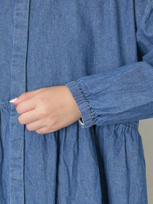 Samansa Mos2「デニムバンドカラーワンピース ≪S/Mサイズ≫」|ワンピース|