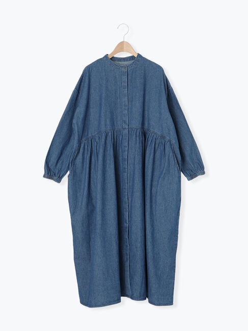 Samansa Mos2「デニムバンドカラーワンピース ≪S/Mサイズ≫」|ワンピース|