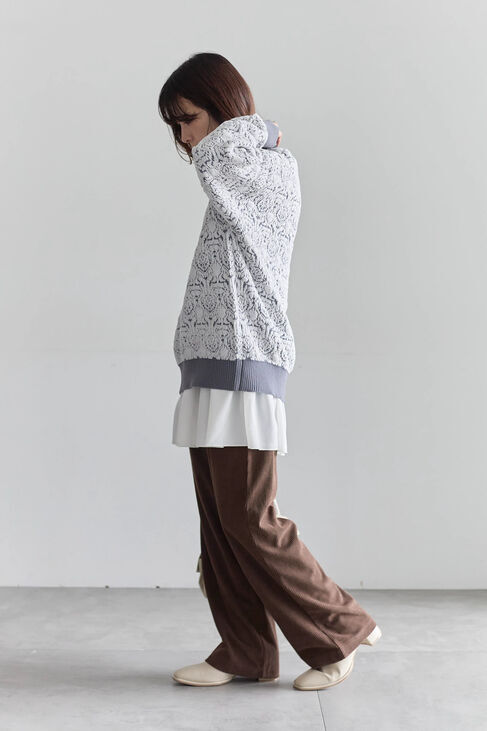 Samansa Mos2 blue「カットコールパンツ」|その他|