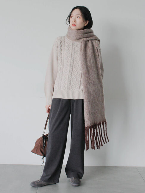 Samansa Mos2 blue「カットコールパンツ」|その他|