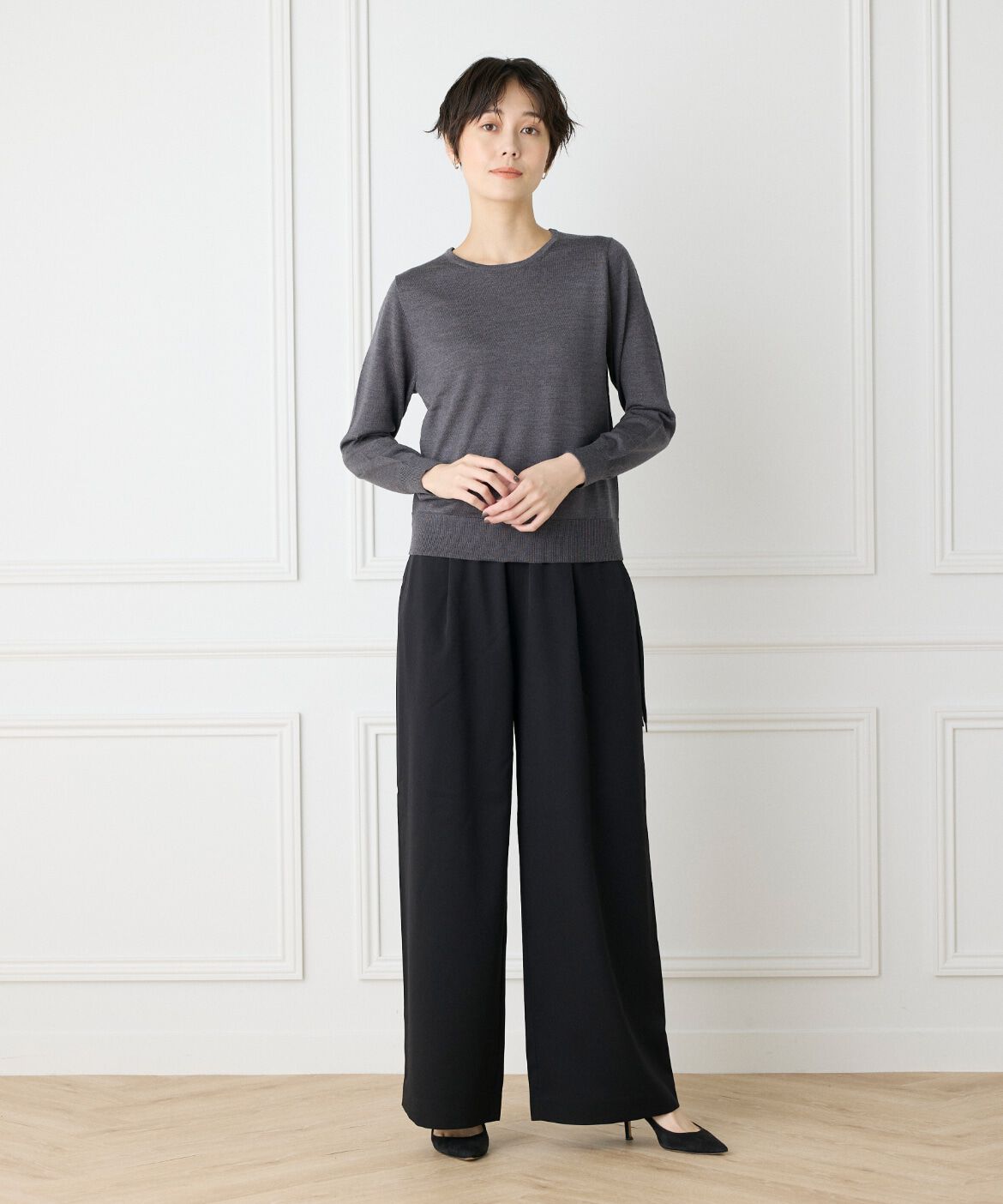 DAY by DAY it&rsquo;s international「ウォッシャブルウールベーシッククルーネックニット《HARMONY》」|ニット・セーター|