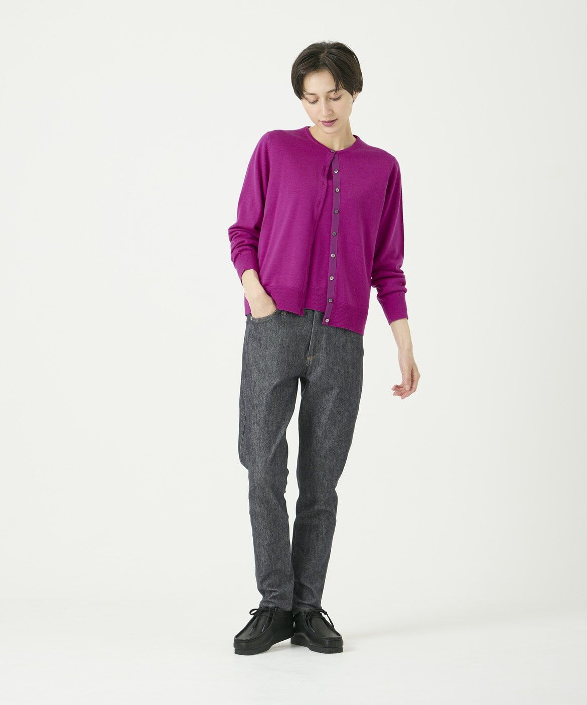 DAY by DAY it&rsquo;s international「ウォッシャブルウールクルーネックカーディガン《HARMONY》」|カーディガン|