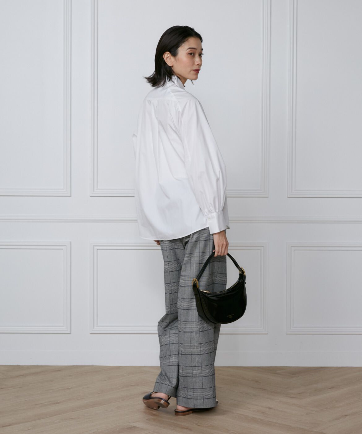 INED「《大きいサイズ》ハンマースリーブブラウス」|シャツ・ブラウス|