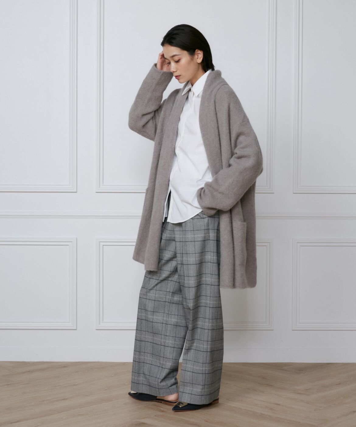 INED「《大きいサイズ》ハンマースリーブブラウス」|シャツ・ブラウス|