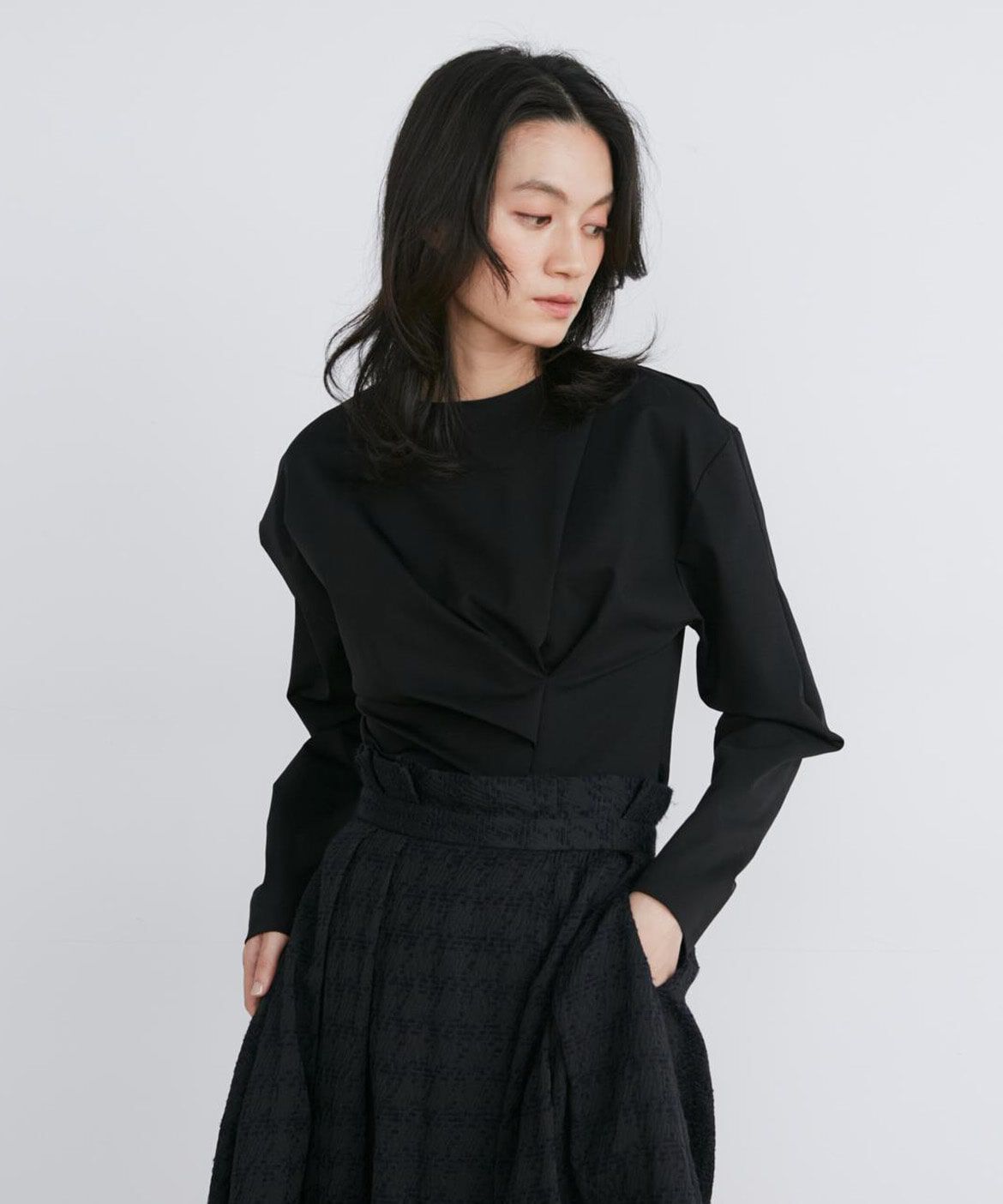 INED「《大きいｻｲｽﾞ》ｱｼﾝﾒﾄﾘｰﾃﾞｻﾞｲﾝｶｯﾄｿｰ《la veille by SUP」|Tシャツ・カットソー|