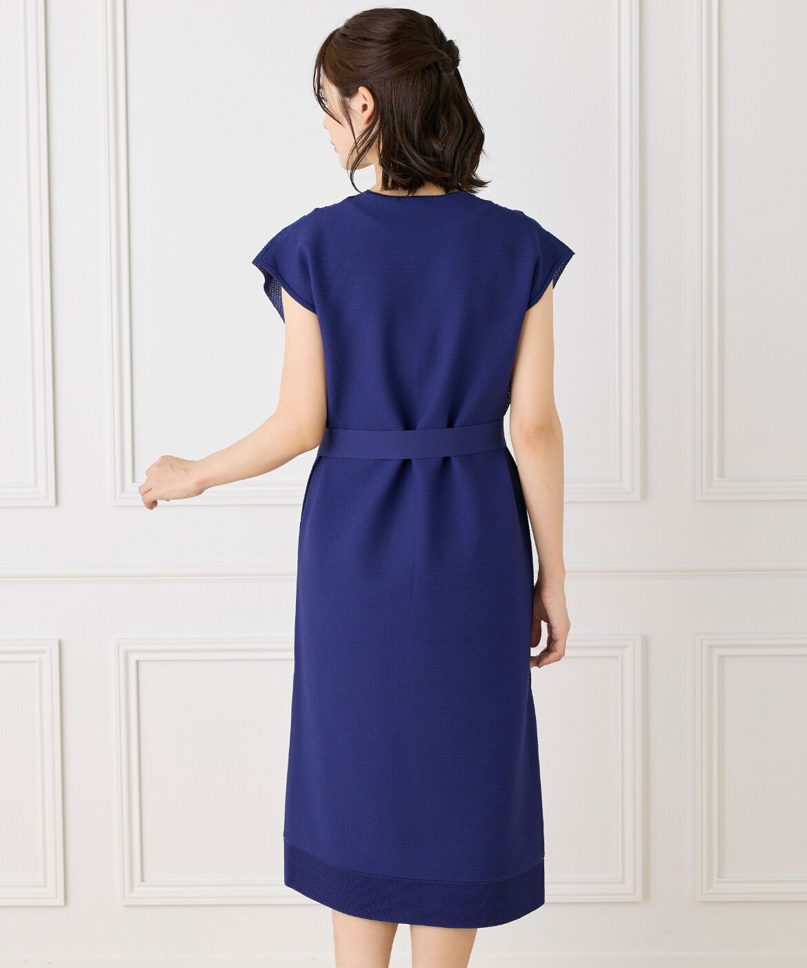 ef-de Black「シアーアーガイル サックワンピース」|ワンピース|