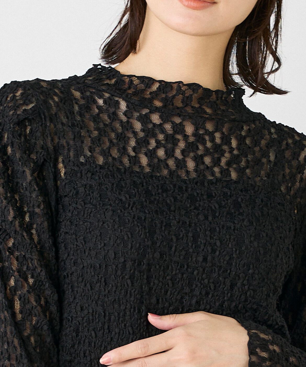 Maglie le cassetto「シュリンクレースカットソー」|Tシャツ・カットソー|