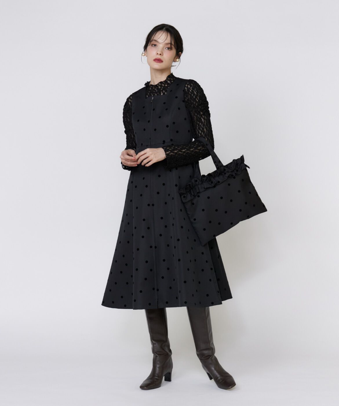 Maglie le cassetto「シュリンクレースカットソー」|Tシャツ・カットソー|