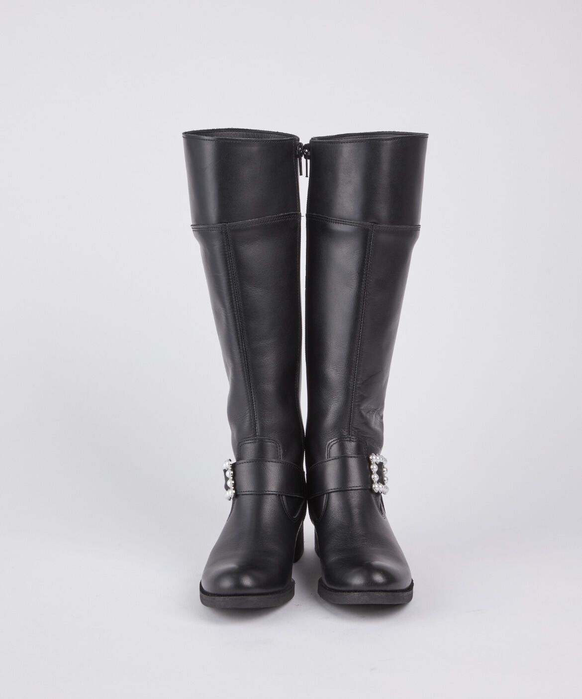 Maglie le cassetto「パールビジューロングブーツ」|ロングブーツ|