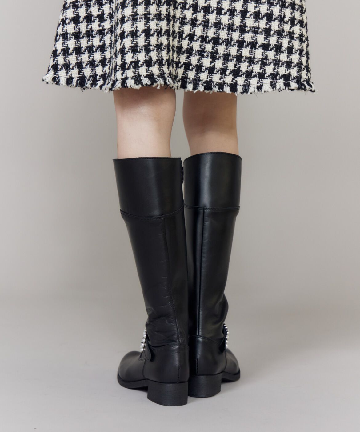 Maglie le cassetto「パールビジューロングブーツ」|ロングブーツ|