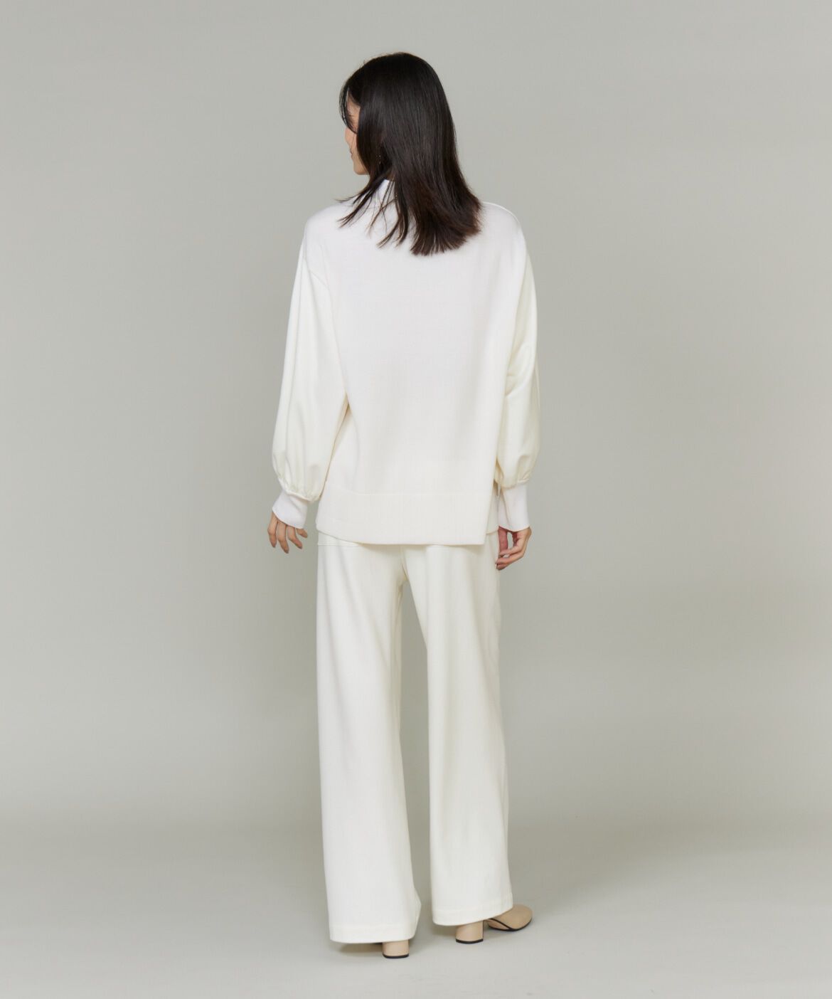 INED「《大きいサイズ》圧縮スムースドッキングニットプルオーバー」|Tシャツ・カットソー|