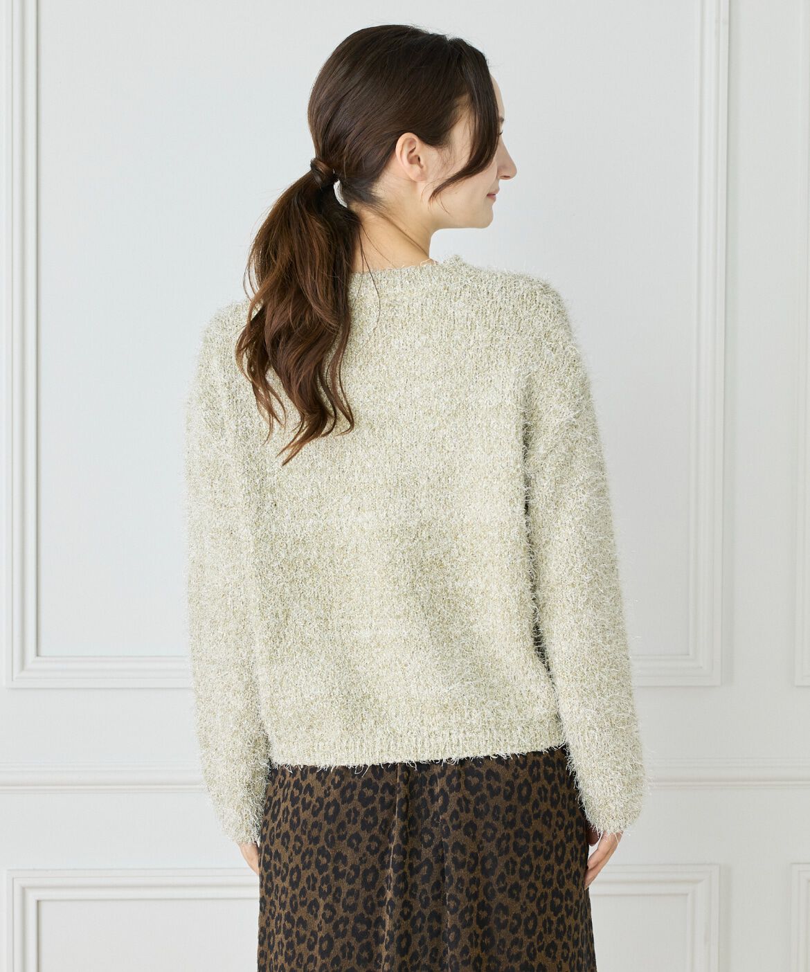 Le Souk「《大きいサイズ》フェザーヤーンニットプルオーバー」|ニット・セーター|