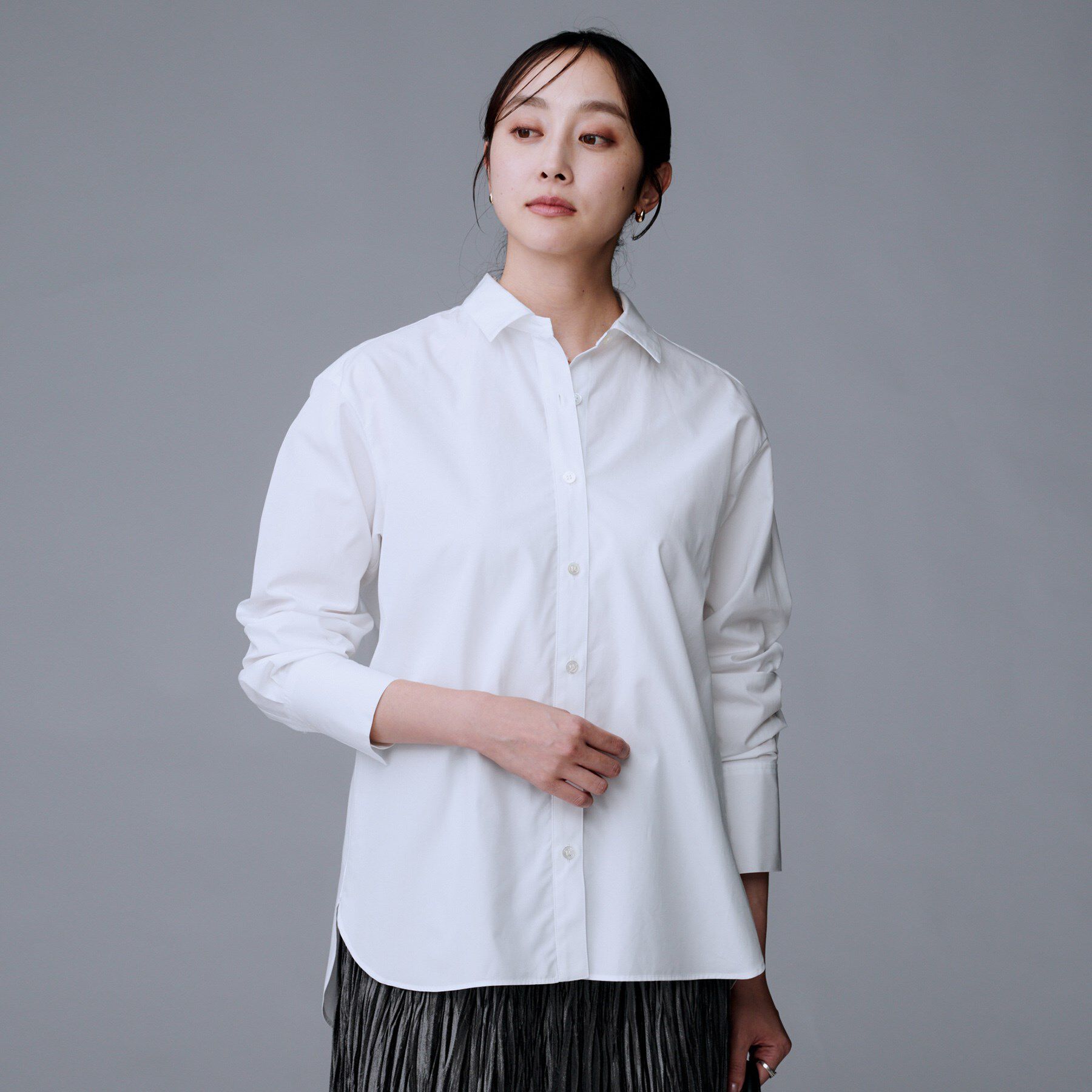UNTITLED「【洗える/コットン100%】リッチベーシックシャツ」|シャツ・ブラウス|