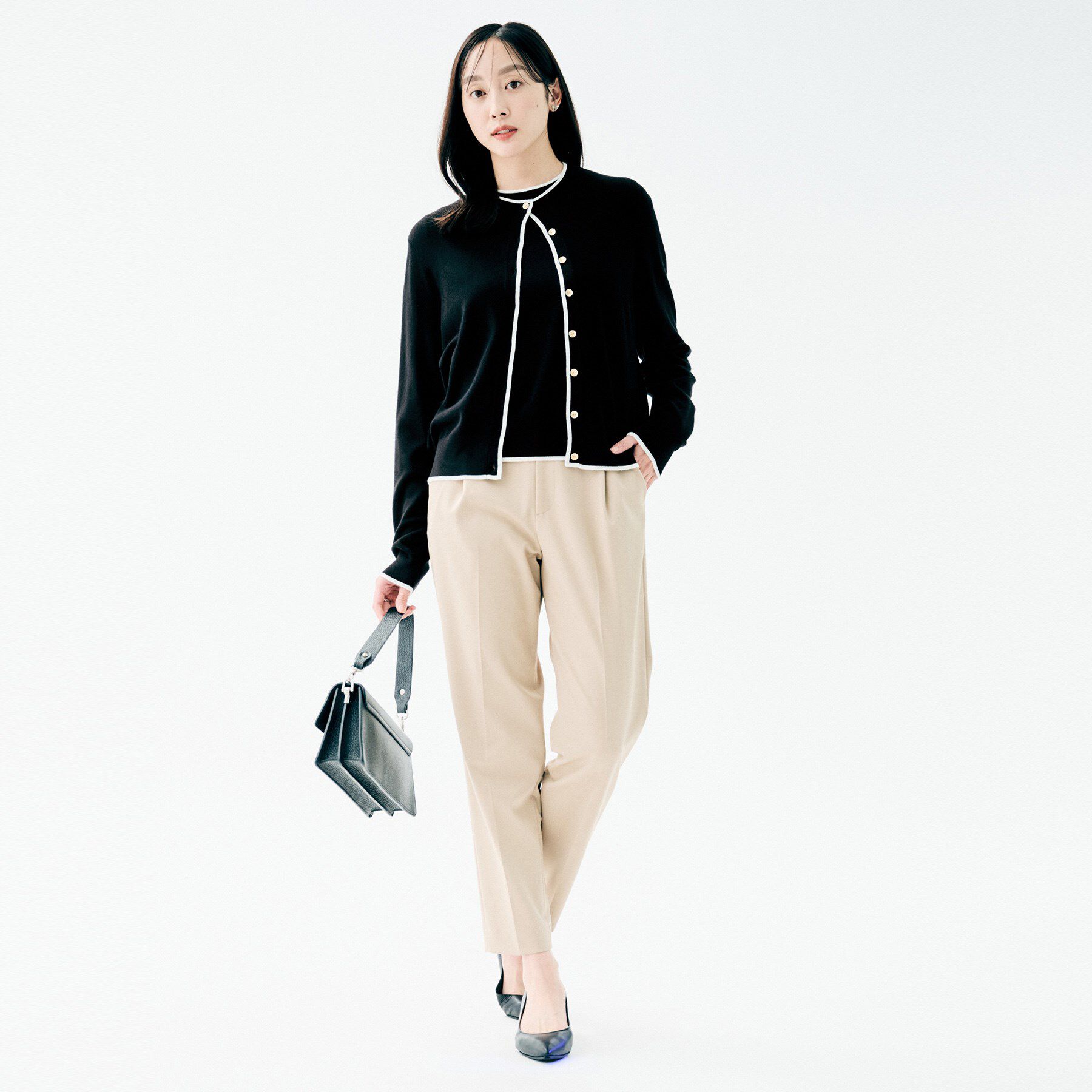 UNTITLED「【アンサンブル可/洗える】ウォームスパン カーディガン」|カーディガン|