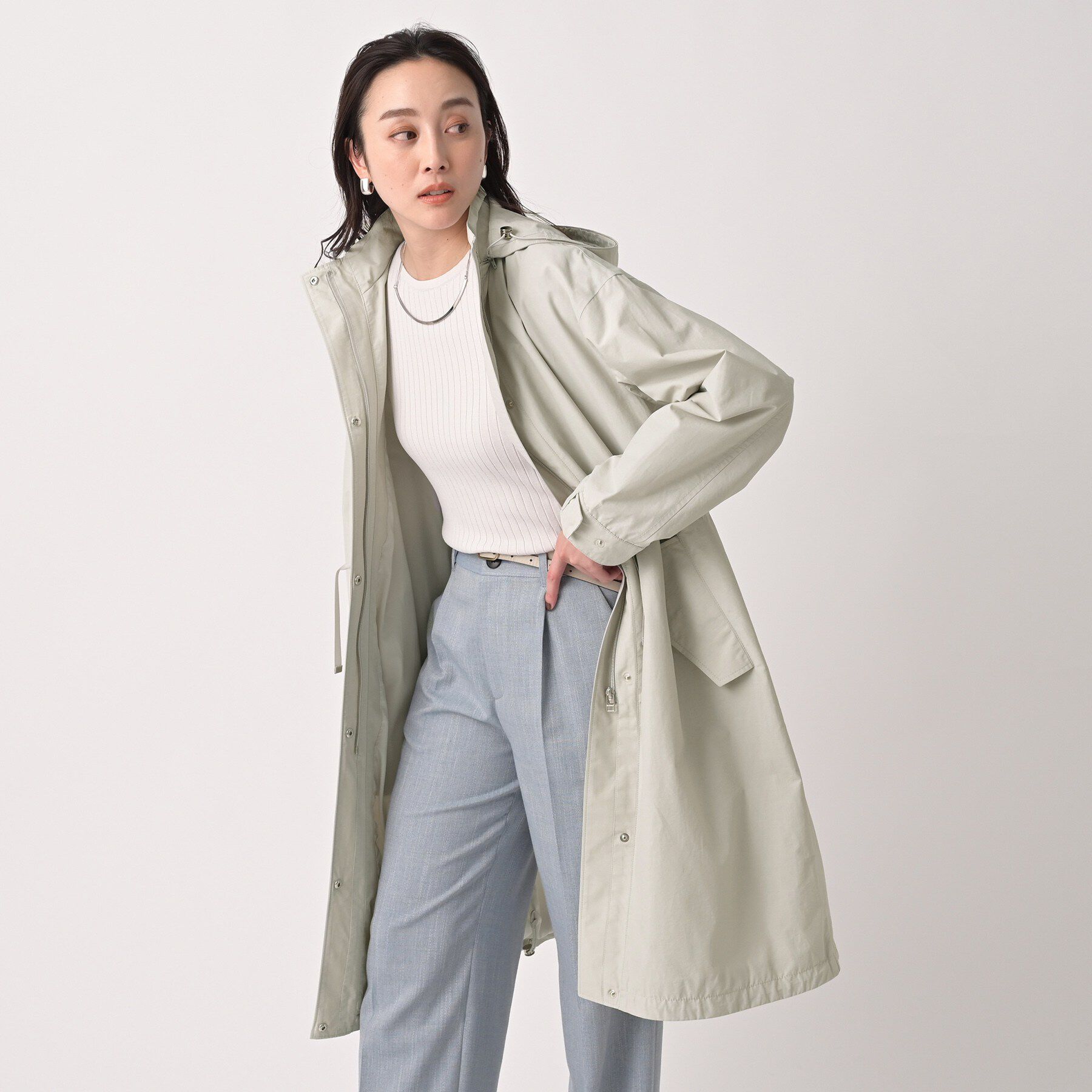 UNTITLED「グログランモッズコート」|ミリタリー・モッズコート|ライトグレー(011