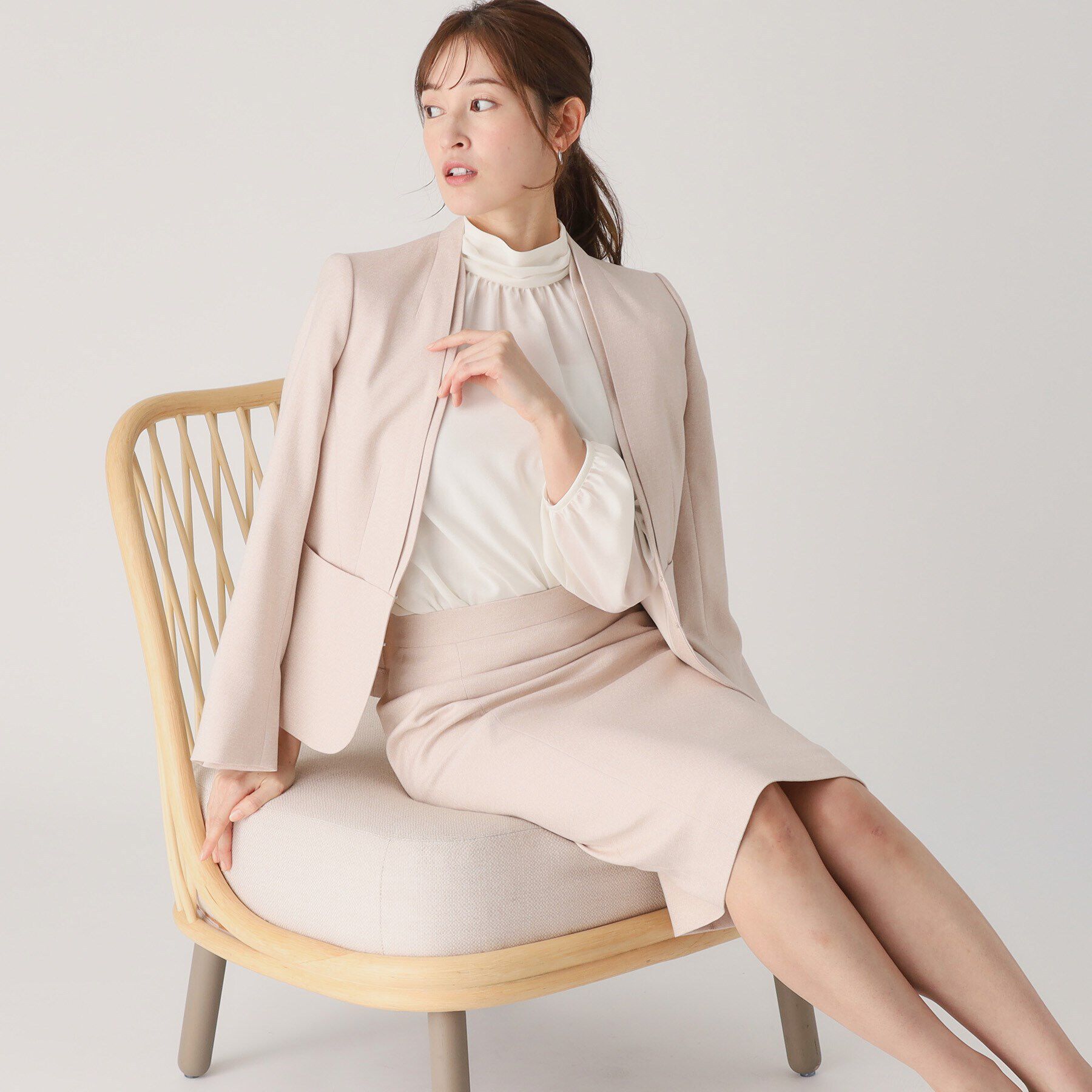 COUP DE CHANCE「【洗える／日本製／スーツ可】ノーカラージャケット」|テーラードジャケット|