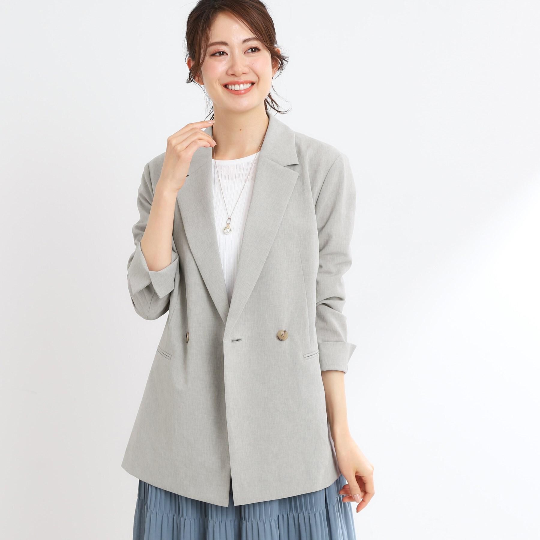 Reflect「【マシンウォッシュ可／セットアップ可／通勤におすすめ】ドライタッチダブルジャケット」|テーラードジャケット|