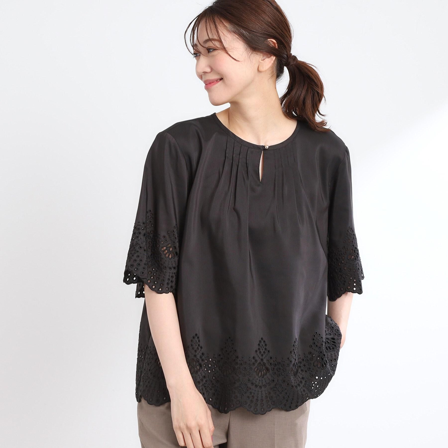 Reflect「【洗える／シワになりにくい】エンブロイダリーブラウス」|シャツ・ブラウス|