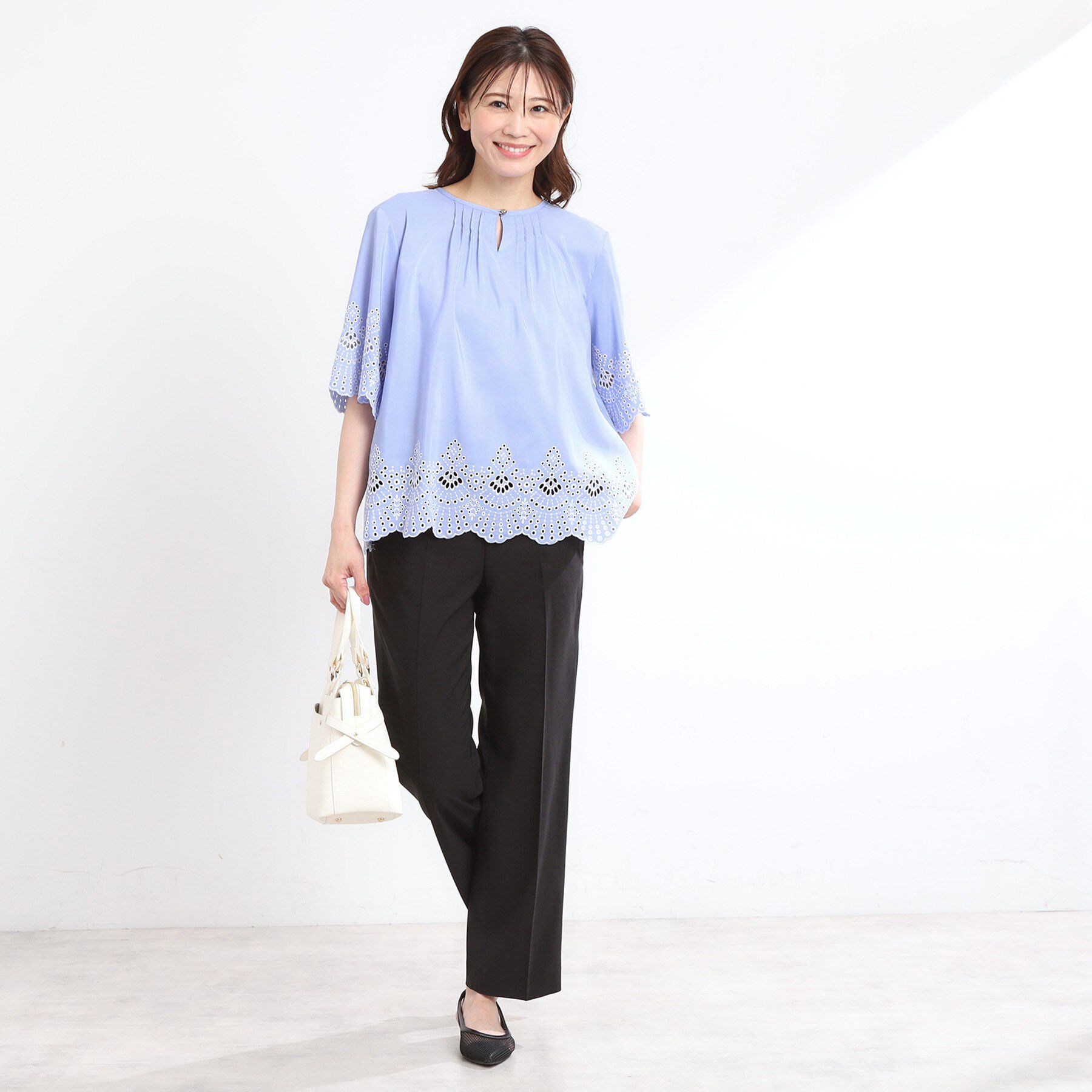 Reflect「【洗える／シワになりにくい】エンブロイダリーブラウス」|シャツ・ブラウス|