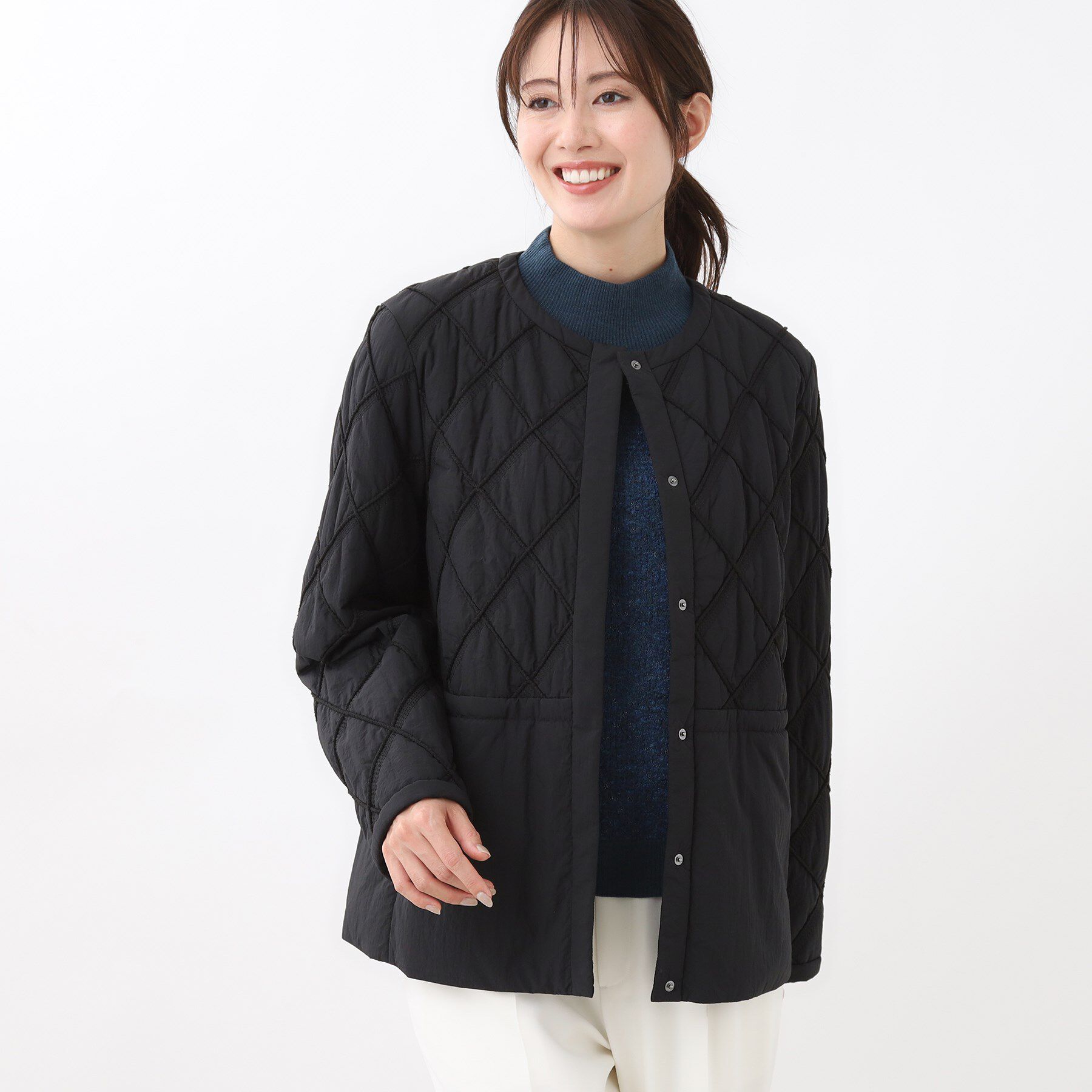 Reflect「【気軽な羽織に◎】中綿キルティングショートコート」|ダウン|