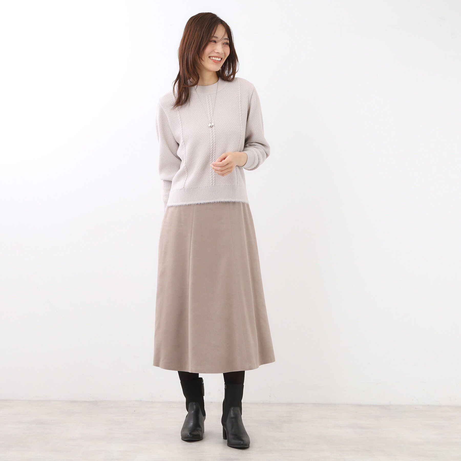 Reflect「【ほんのりラメ感◎】ケーブル柄ニット」|ニット・セーター|