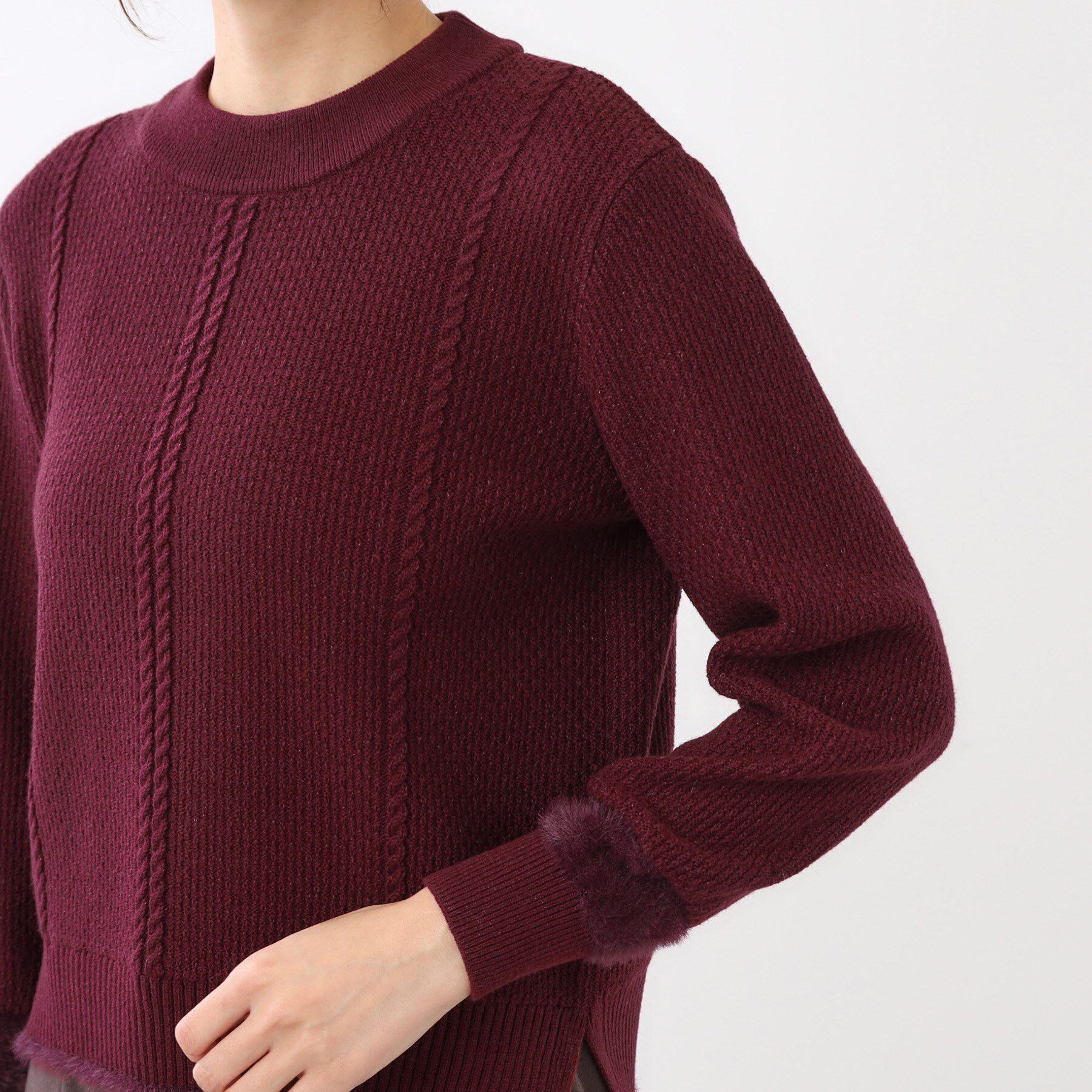 Reflect「【ほんのりラメ感◎】ケーブル柄ニット」|ニット・セーター|