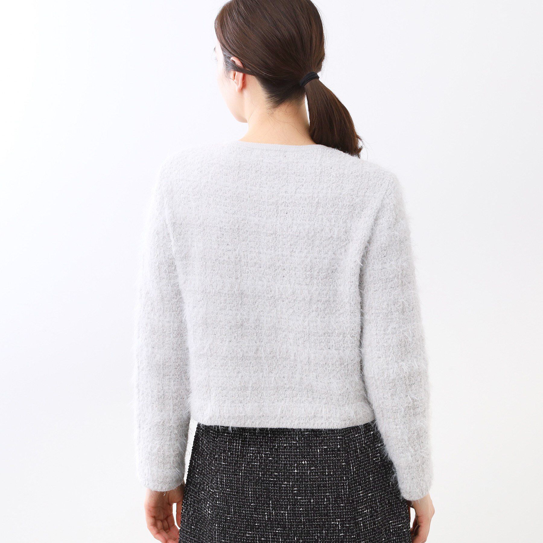 Reflect「【お食事会やお出かけに◎】ふんわりジャカード編みカーディガン」|カーディガン|