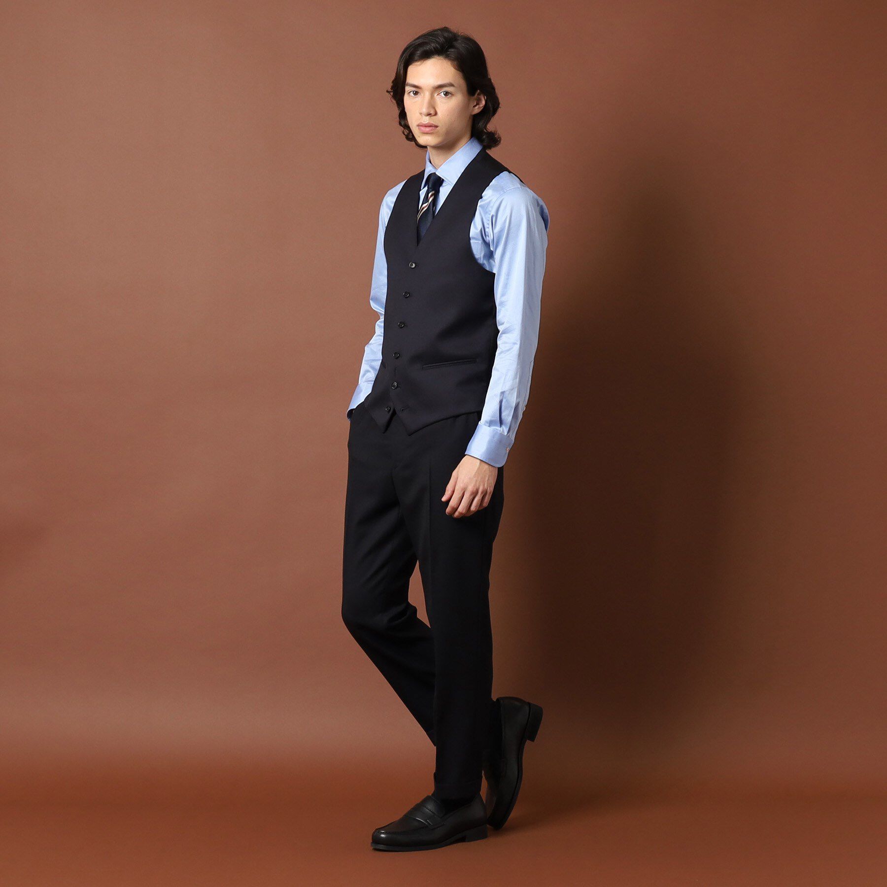 DRESSTERIOR「【セットアップ可】Super100's 3ピース ジレ」|ベスト・ジレ|