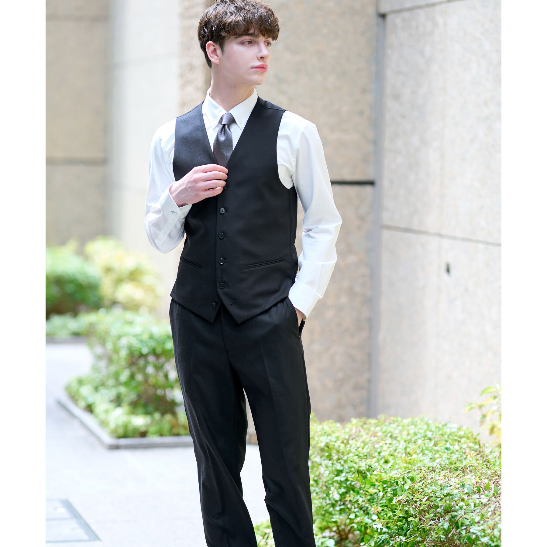 DRESSTERIOR「【セットアップ可】Super100's 3ピース ジレ」|ベスト・ジレ|