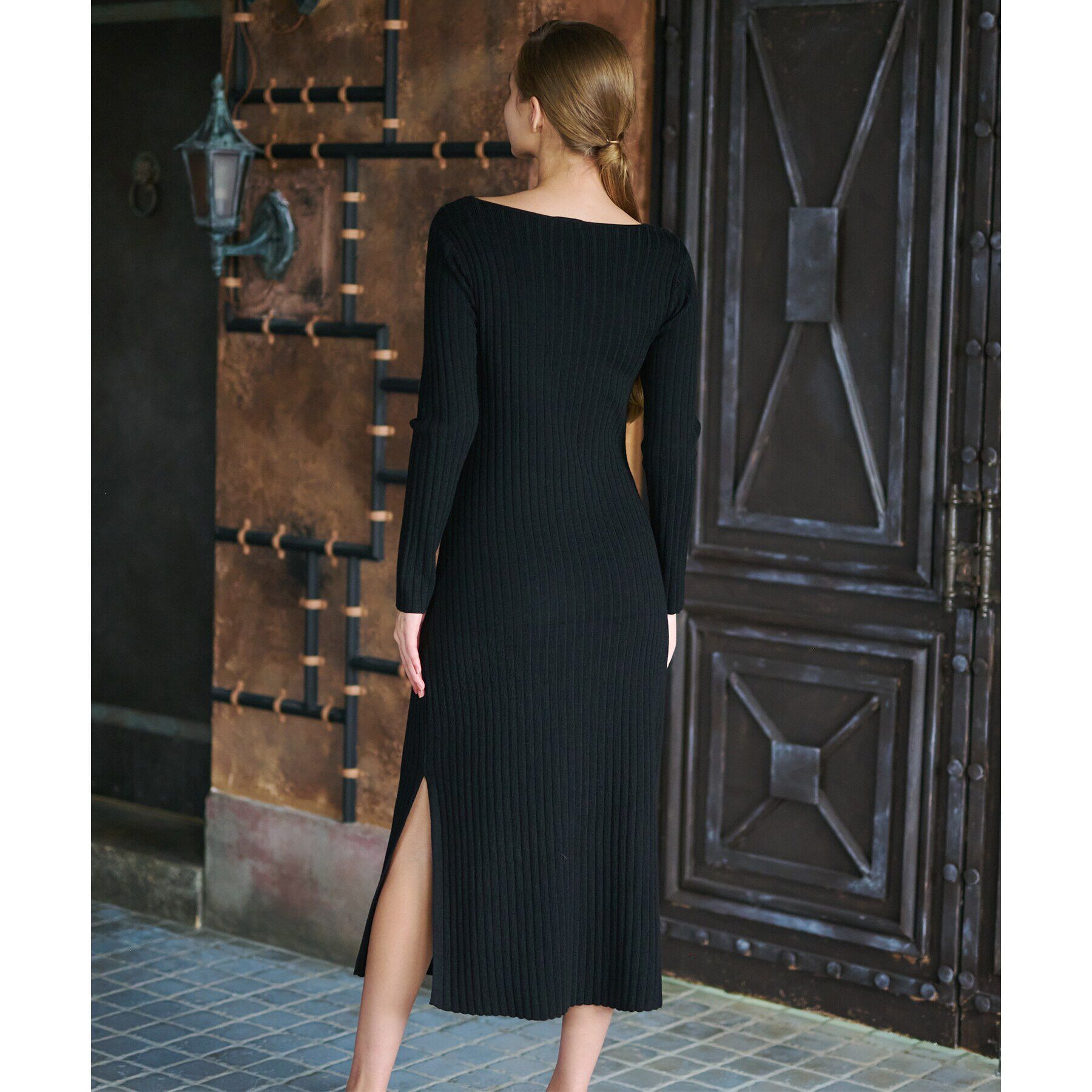 DRESSTERIOR「【otonaMUSE11月号掲載/手洗い可】デコルテリブニットワンピース」|ワンピース|