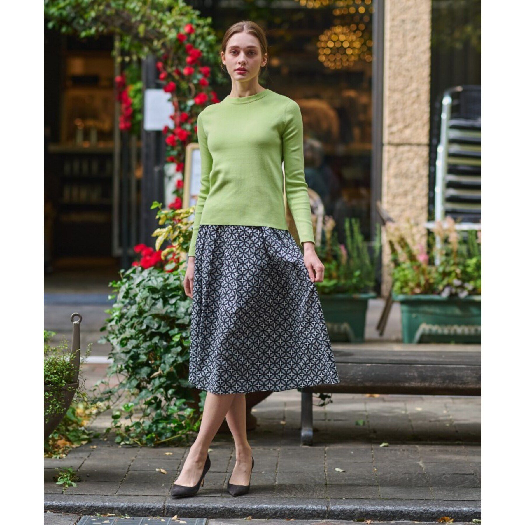 DRESSTERIOR「コットンフルニードルプルオーバーニット」|ニット・セーター|