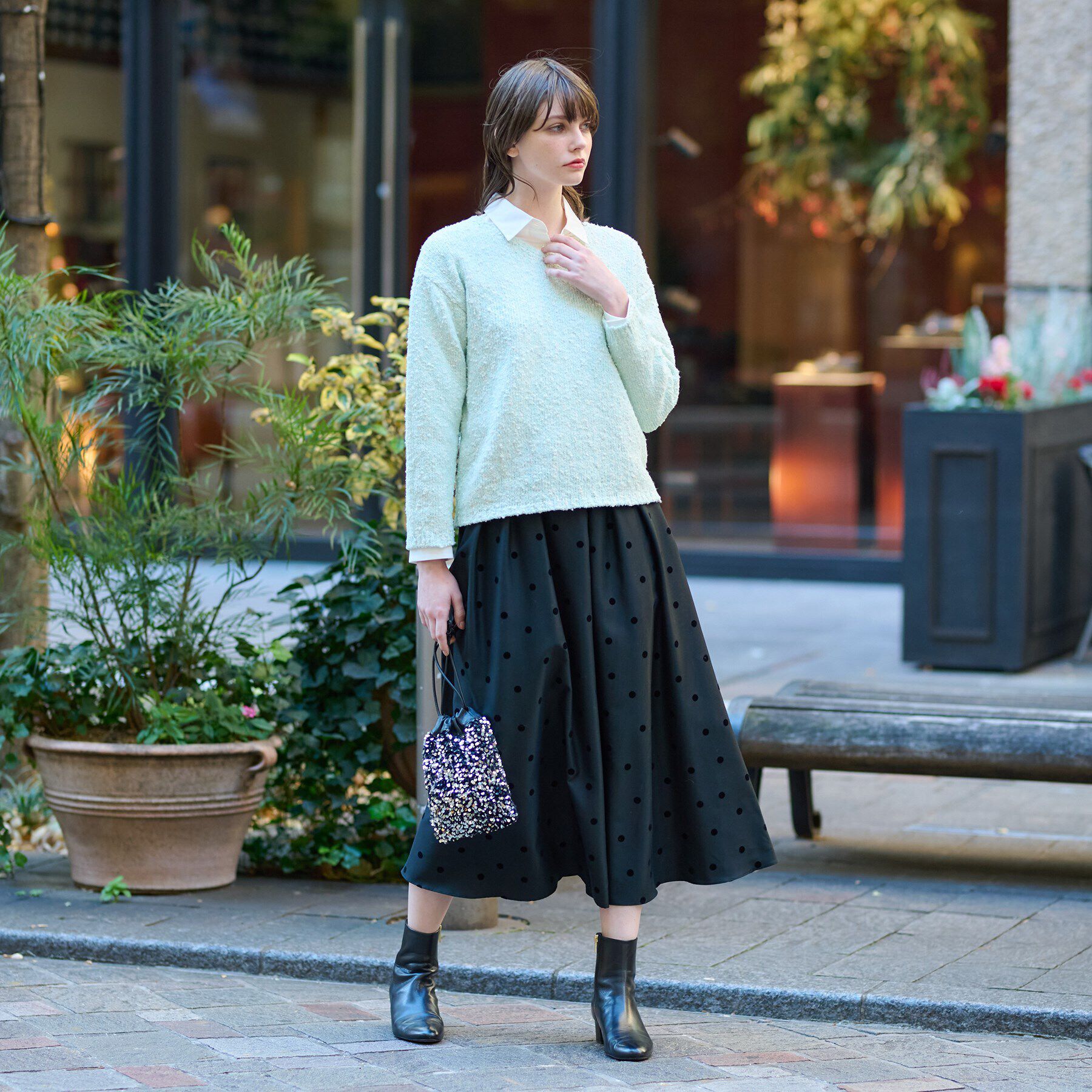 DRESSTERIOR「ツイーディプルオーバーニット」|ニット・セーター|